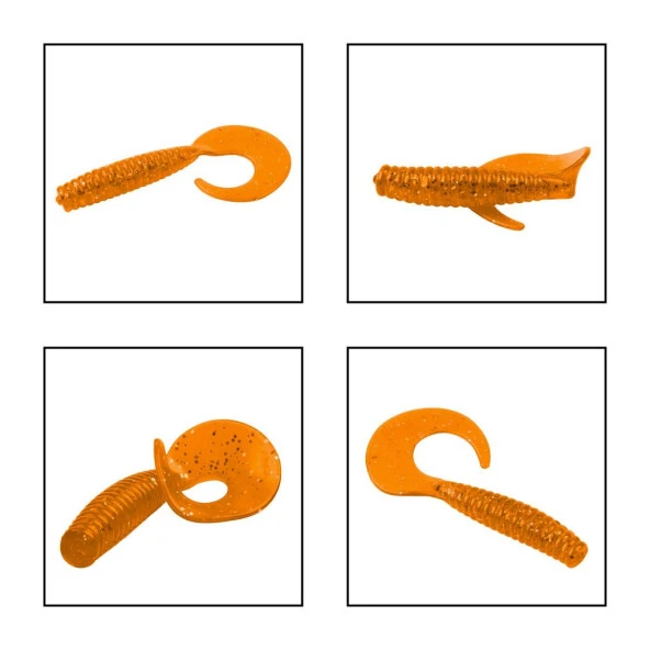 Silikon Kurt Sahte Yem - 60mm - Turuncu - Yumy (18065-SM024-10) - Resim 2