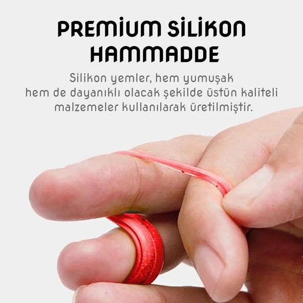 Silikon Kurt Sahte Yem - 95mm - Kırmızı/Beyaz - Yumy (460-O-18095) - 3