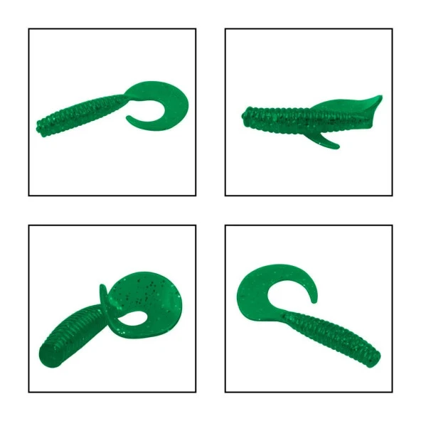 Silikon Kurt Sahte Yem - 60mm - Yeşil - Yumy (18065-SM024-02) - Resim 2