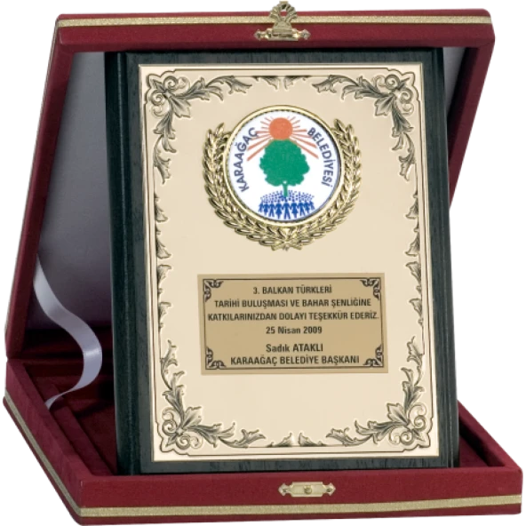 ODAK KUPA - Ahşap Plaketler - PL-069 B - 15x20 cm