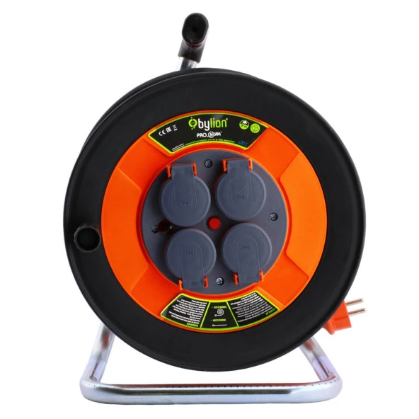 Makaralı Seyyar Kablo Kapaklı 4 Prizli Plastik Uzatma Kablosu 3x2.5 mm TTR Kablo 20 Metre - Resim 7