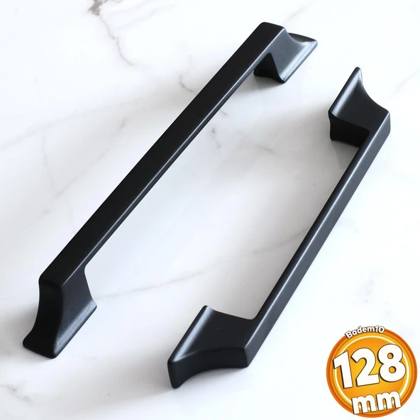 Mostar 128 mm Siyah Kulp Mobilya Mutfak Dolabı Çekmece Dolap Kulpları Kapak Kulpu Kulbu Metal 128 mm