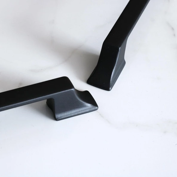 Mostar 128 mm Siyah Kulp Mobilya Mutfak Dolabı Çekmece Dolap Kulpları Kapak Kulpu Kulbu Metal 128 mm - Resim 3