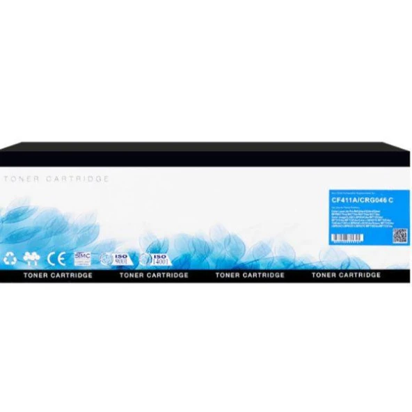 HP Uyumlu CF411A (410A) & CANON Uyumlu CRG-046C Toner MAVİ - Resim 2