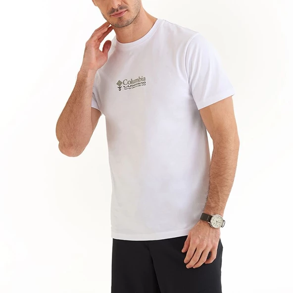 Columbia CSC Ripples Mini Erkek Kısa Kollu T-Shirt Beyaz CS0309-100 - 4