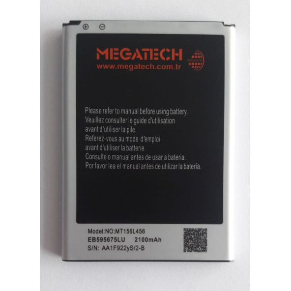 Samsung Galaxy Note 2 Uyumlu 2100 Mah Batarya Pil Megatech