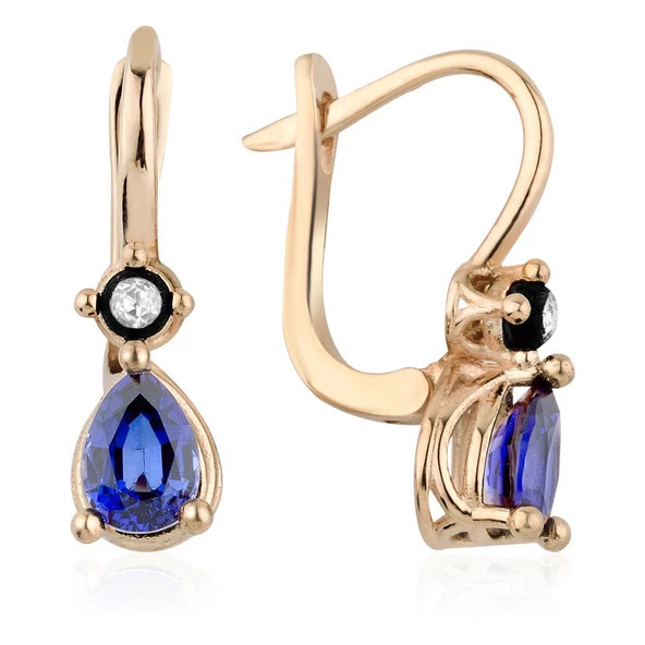 2.00 Karat Elmas Safir Küpe
