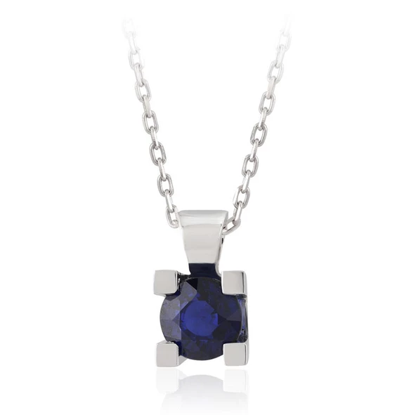 0.72 ct. Safir Kolye