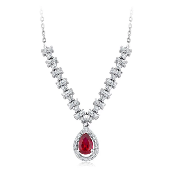 1.11 ct. Pırlanta Yakut Kolye