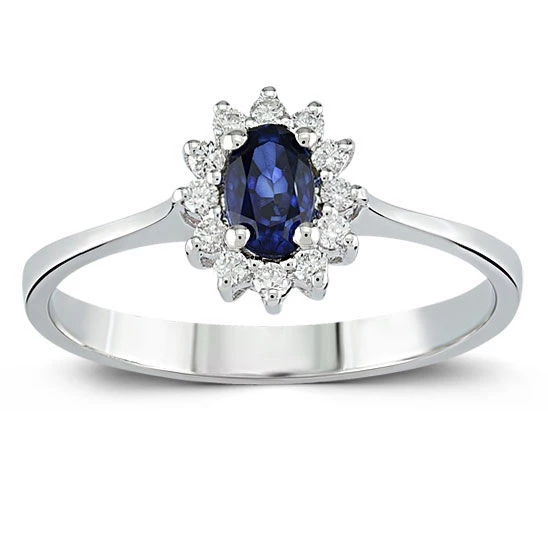 0.44 ct. Pırlanta Safir Yüzük