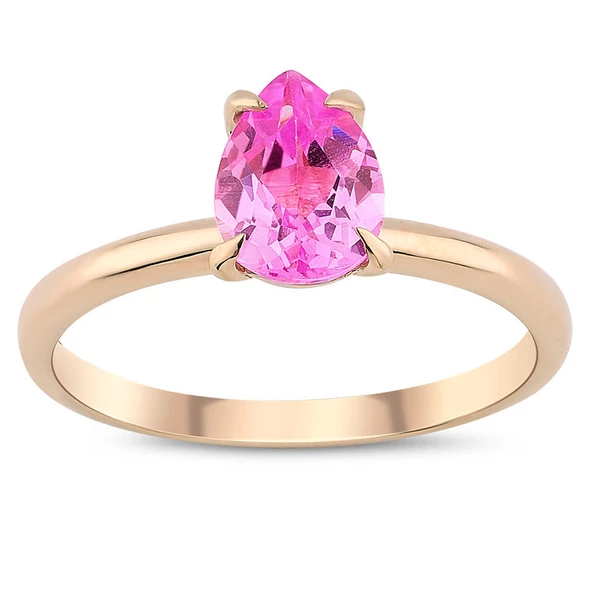 1.34 ct. Pink Topaz Yüzük