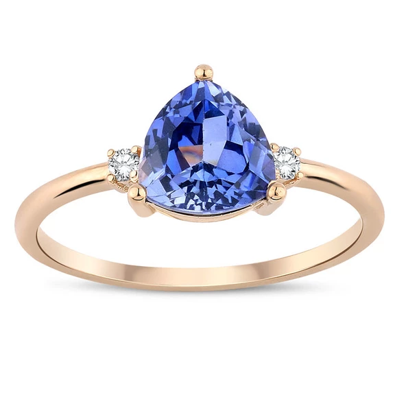 1.46 ct. Pırlanta Safir Yüzük