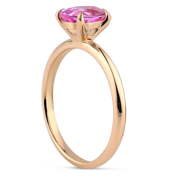 1.34 ct. Pink Topaz Yüzük - 2
