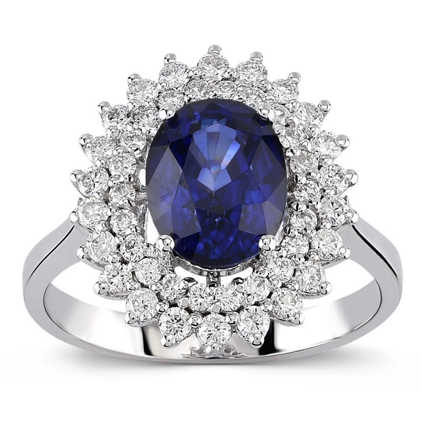 3.39 ct. Pırlanta Safir Yüzük
