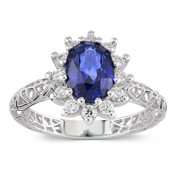 2.24 ct. Pırlanta Safir Yüzük