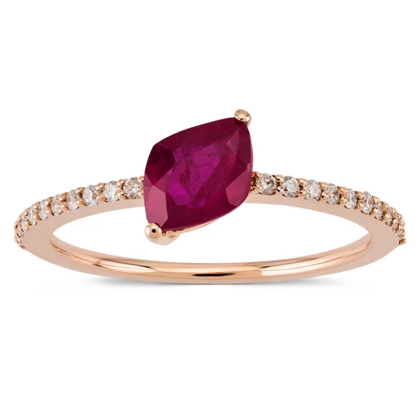 1.79 ct. Pırlanta Yakut Yüzük