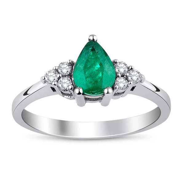 0.70 ct. Pırlanta Zümrüt Yüzük