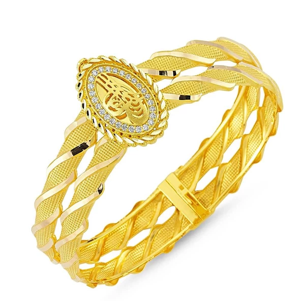 Altın Tuğralı Kelepçe Oval Jessica