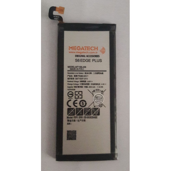 Samsung Galaxy S6 Edge Plus Uyumlu Batarya Megatech 3000mAH