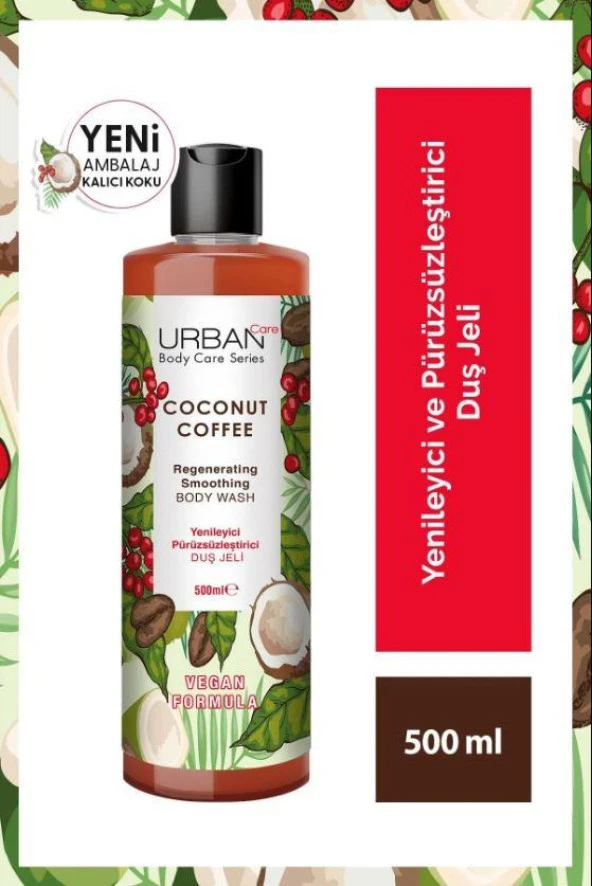 Urban Care Coconut Coffee Yenileyici Ve Pürüzsüzleştirici Duş Jeli 500 Ml