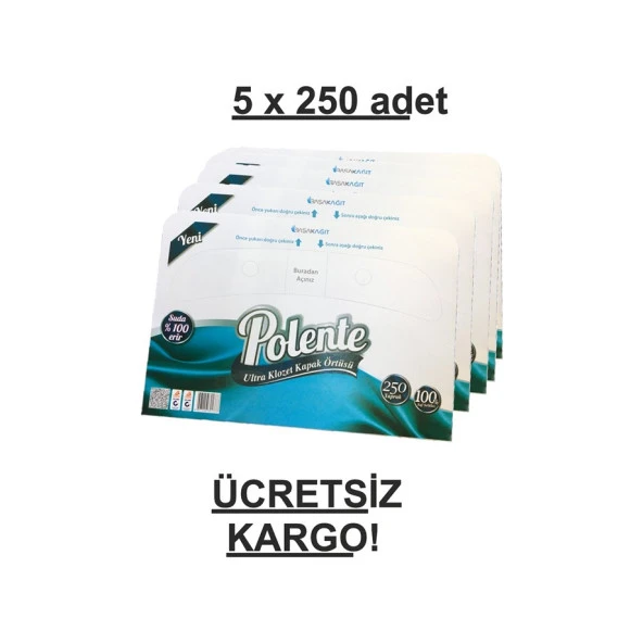 Polente Klozet Kapak Örtüsü 250 li x 5 Adet - 2