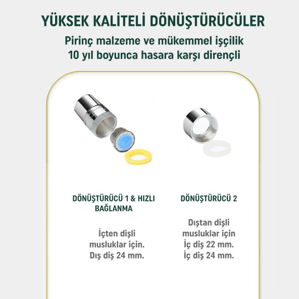 Musluk Aparatlı Ağız Duşu 2 Başlıklı Komple Ağız Bakımı - 5