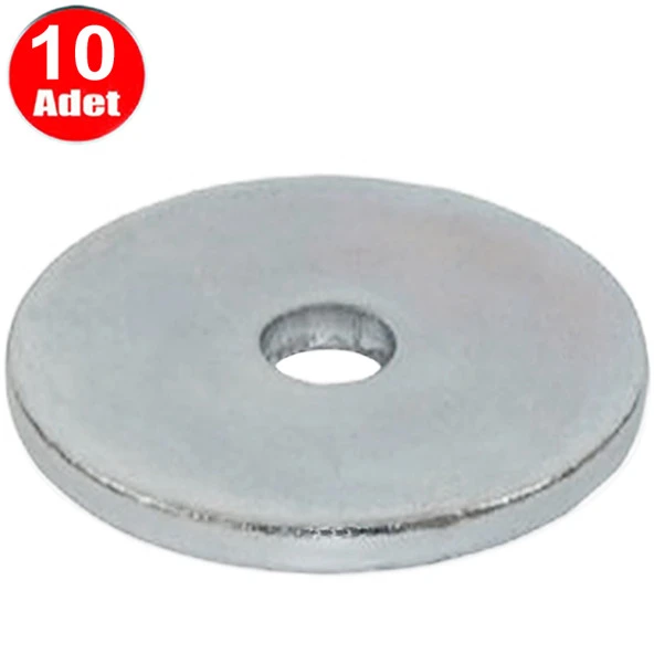 Aletçantam 55mm Büyük Kalın Demir Pul Galvanizli Şase Vida Civata Pulu -10 Adet