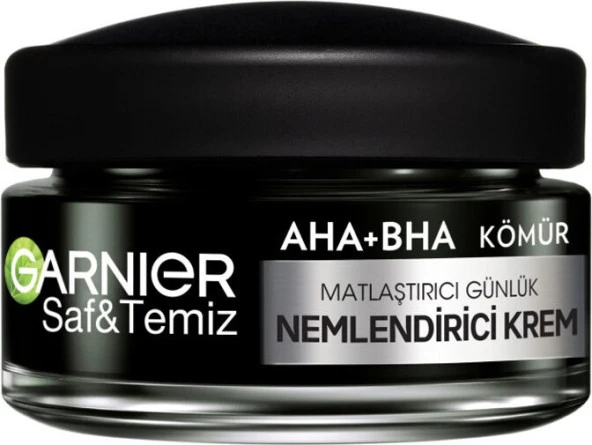 Garnier Aha Bha Kömür 3'Ü 1 Arada Matlaştırıcı Günlük Nemlendirici Krem 50ml