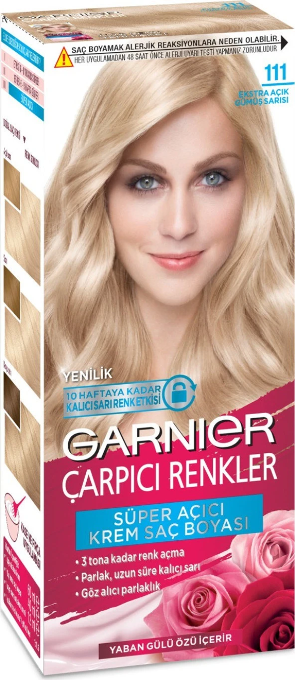 Garnier Çarpıcı Renkler 111 Ekstra Açık Gümüş Sarısı - Resim 2