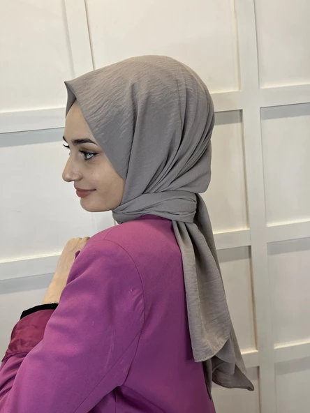 Rahat Kırışmaz Cazz Şal, Yumuşak, Tok Duruşlu Kolay Şal 01000 KOYU VİZON - 2