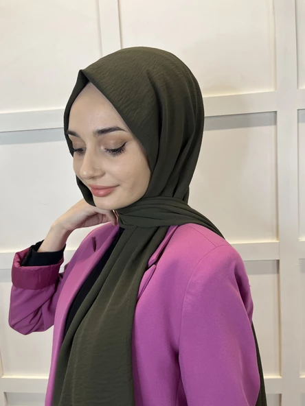 Rahat Kırışmaz Cazz Şal, Yumuşak, Tok Duruşlu Kolay Şal 01000  HAKİ - Resim 3