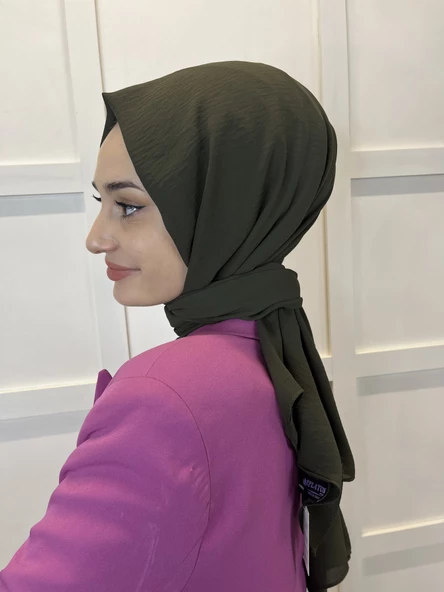 Rahat Kırışmaz Cazz Şal, Yumuşak, Tok Duruşlu Kolay Şal 01000  HAKİ - Resim 2