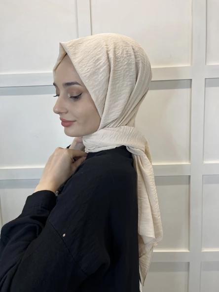 Rahat Kırışmaz Cazz Şal, Yumuşak, Tok Duruşlu Kolay Şal 01000 AÇIK BEJ - 2