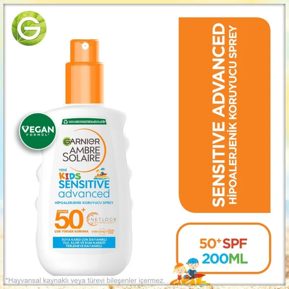 Garnier Ambre Solaire Sensitive Advanced Çocuk Sprey GKF50+ 200ML