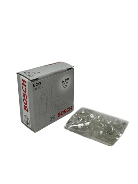 Bosch Eco T10 12V Büyük Dipsiz 5W-5W Gösterge, Park Ampulü 10 Adet