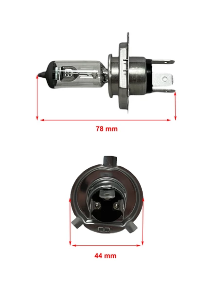 H4 Eco 12V 55/60W P43T Tırnaklı Far Ampulü - 2