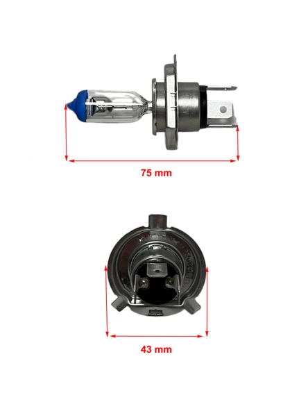 H4 12V 60/55W Eco (%30 Fazla Işık) Halojen Far, Sis Ampulü - 2