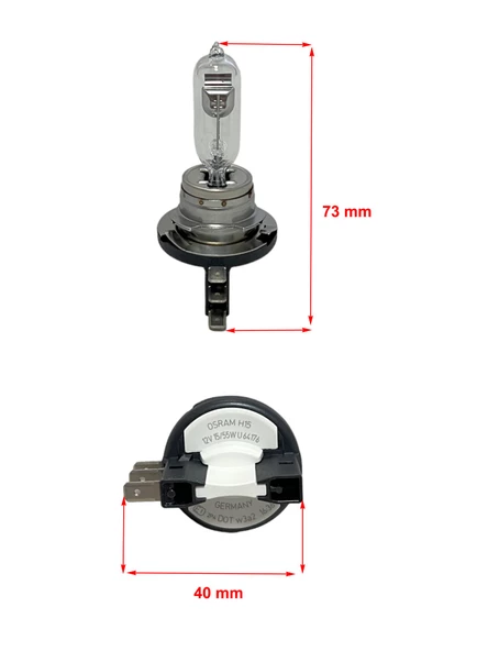 H15 12V 15/55W Halojen Far ve Sis Ampulü - 2