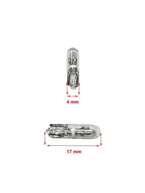 T5 12V 1,2W Küçük Dipsiz Gösterge Ampulü 10 Adet - Resim 2