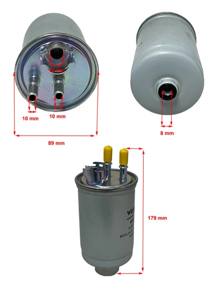 Ford Focus I (1.8 D 55-66 Kw) 1998-2005 Yakıt Filtresi - Resim 2