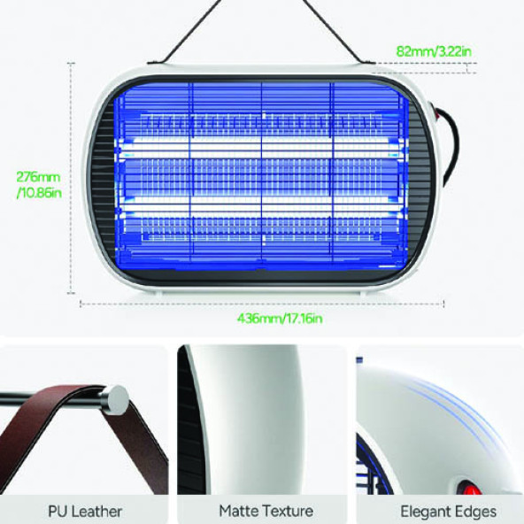 Rowenger M15 20W UV Işıklı Elektrikli Sivrisinek Öldürücü Sinek Öldürücü Kovucu Sineksavar Lamba - 5