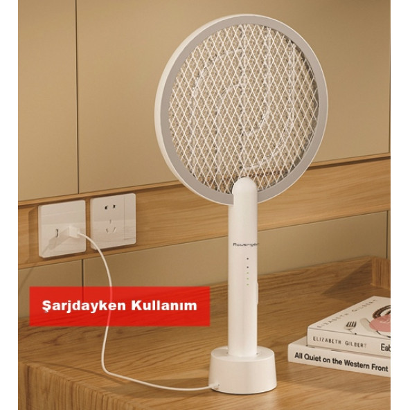 Rowenger WD-942 USB Şarjlı Uv Işıklı Elektrikli Sivrisinek Öldürücü Raket Sinek Öldürücü Sineksavar Lamba - 3