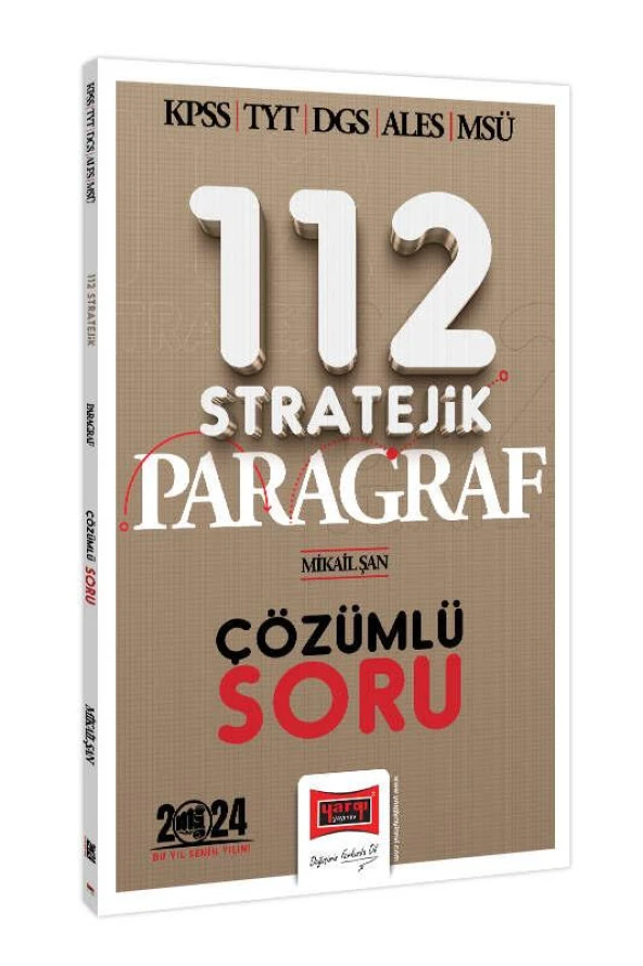 2024 KPSS TYT DGS 112 Stratejik Paragraf Soru Bankası Yargı Yayınları