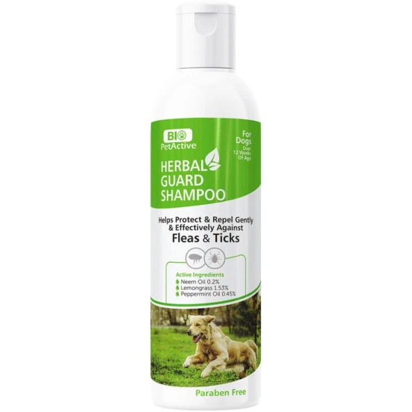 BiopetActive Herbal Guard For Dogs 250ml  (Antiseptik Şampuan)  Skt: 05/2025