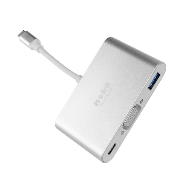 S-link Type-C to VGA + USB 3.0 + pd Kablo