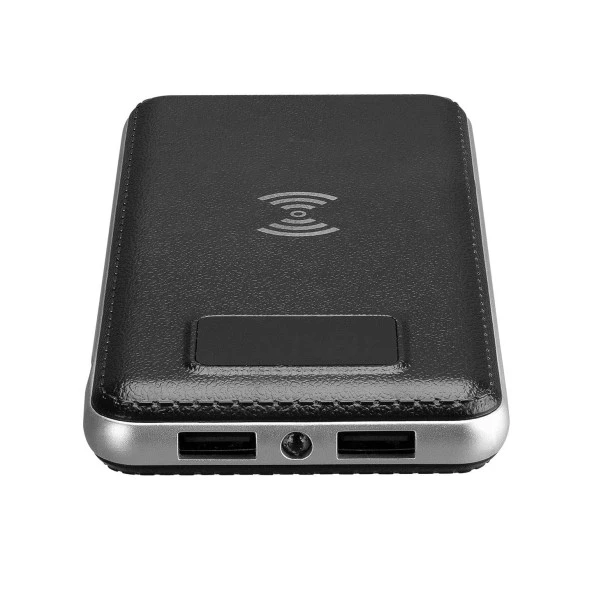 S-link 10000mAh LCD Göstergeli Kablosuz Powerbank Siyah Taşınabilir Pil Şarj Cihazı - 4
