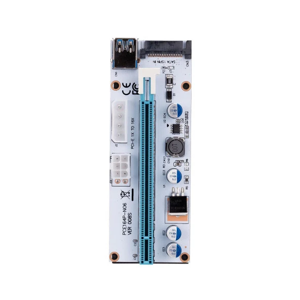 S-link PCI-E 1x to 16x Sata 6pin Bitcoin Riser versiyon 08S Ekran Kartı Yükseltici - 2
