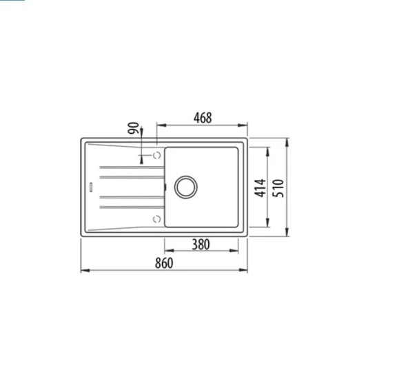 Teka Stone 50 B-Tg Granit Evye Metalik Siyah Renk - 3