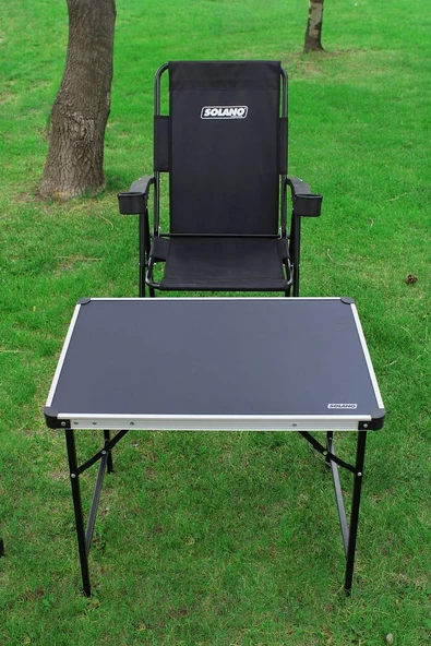Katlanır Kamp Masası Alüminyum Çerçeve Mdf Üst Tabla (48*68CM) Kamp Piknik Festival Katlanır Masa - 8