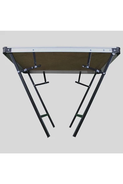 Katlanır Kamp Masası Alüminyum Çerçeve Mdf Üst Tabla (48*68CM) Kamp Piknik Festival Katlanır Masa - 4